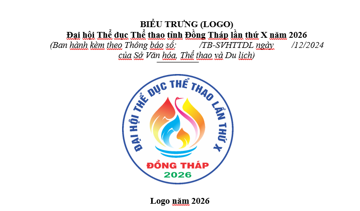 Logo Đại hội thể dục thể thao lần thứ x năm 2026 tỉnh Đồng Tháp