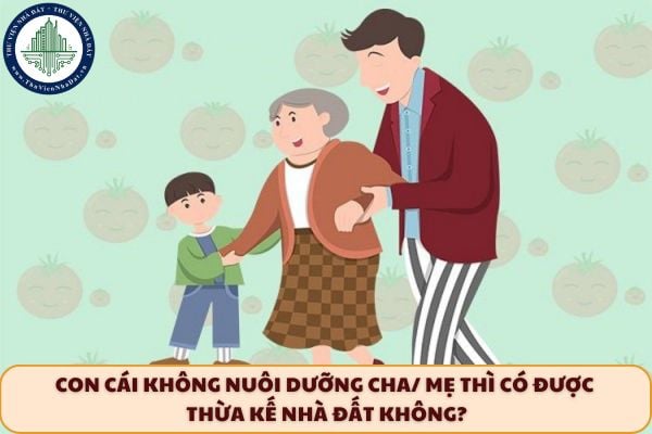 Con cái không nuôi dưỡng cha/ mẹ thì có được thừa kế nhà đất không?