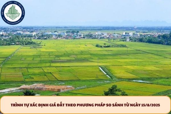 Trình tự xác định giá đất theo phương pháp so sánh từ ngày 15/8/2025