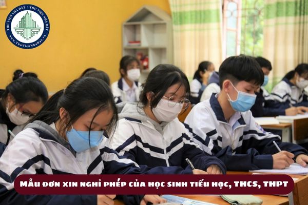 Mẫu đơn xin nghỉ phép của học sinh tiểu học, THCS, THPT (hình từ internet)