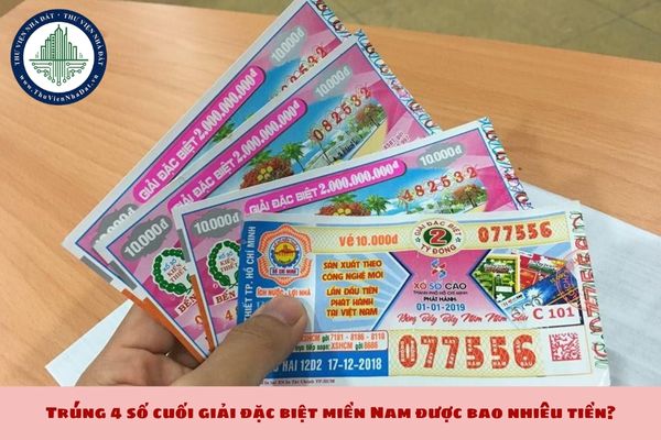 Trúng 4 số cuối giải đặc biệt miền Nam được bao nhiêu tiền? (hình từ internet)