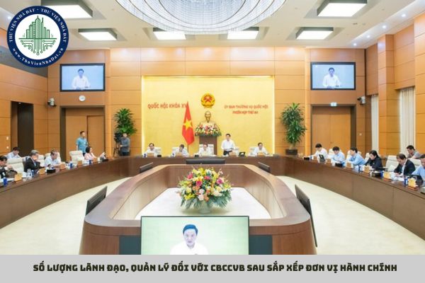 Số lượng lãnh đạo, quản lý đối với CBCCVB sau sắp xếp đơn vị hành chính