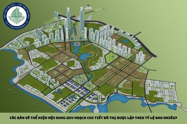 Các bản vẽ thể hiện nội dung quy hoạch chi tiết đô thị được lập theo tỷ lệ bao nhiêu?