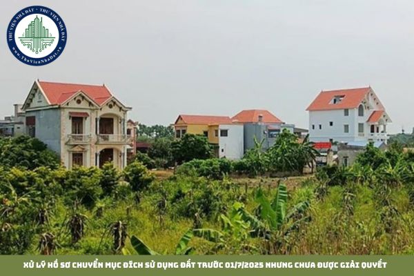 Xử lý hồ sơ chuyển mục đích sử dụng đất trước 01/7/2025 nhưng chưa được giải quyết