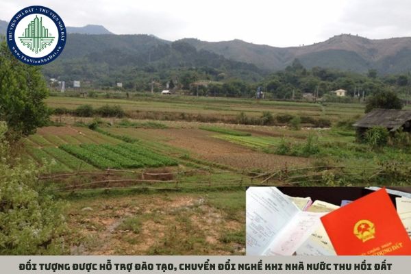 Đối tượng được hỗ trợ đào tạo, chuyển đổi nghề khi Nhà nước thu hồi đất