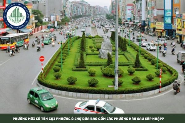 Phường mới có tên gọi phường Ô Chợ Dừa bao gồm các phường nào sau sáp nhập?