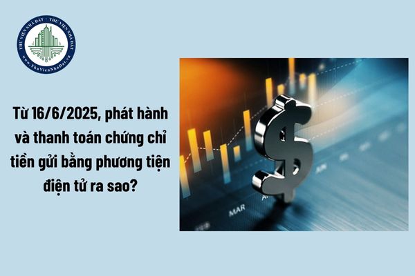 Từ 16/6/2025, phát hành và thanh toán chứng chỉ tiền gửi bằng phương tiện điện tử ra sao?