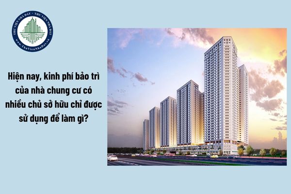 Hiện nay, kinh phí bảo trì của nhà chung cư có nhiều chủ sở hữu chỉ được sử dụng để làm gì?