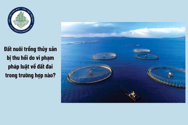 Đất nuôi trồng thủy sản bị thu hồi do vi phạm pháp luật về đất đai trong trường hợp nào?
