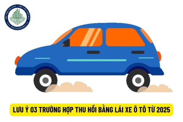 Lưu ý 03 trường hợp thu hồi bằng lái xe ô tô từ 2025