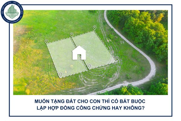 Muốn tặng đất cho con thì có bắt buộc lập hợp đồng công chứng hay không?