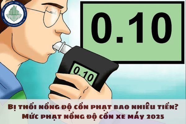 Bị thổi nồng độ cồn phạt bao nhiêu tiền? Mức phạt nồng độ cồn xe máy 2025