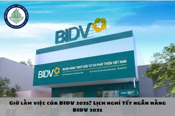 Giờ làm việc của BIDV 2025? Lịch nghỉ Tết ngân hàng BIDV 2025