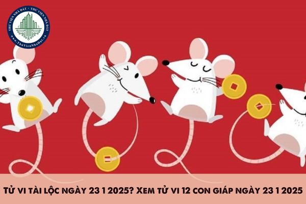 Tử vi tài lộc ngày 23 1 2025? Xem tử vi 12 con giáp ngày 23 1 2025