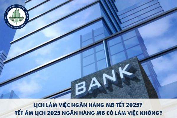 Lịch làm việc ngân hàng MB Tết 2025? Tết âm lịch 2025 ngân hàng MB có làm việc không?