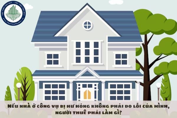Nếu nhà ở công vụ bị hư hỏng không phải do lỗi của mình, người thuê phải làm gì?