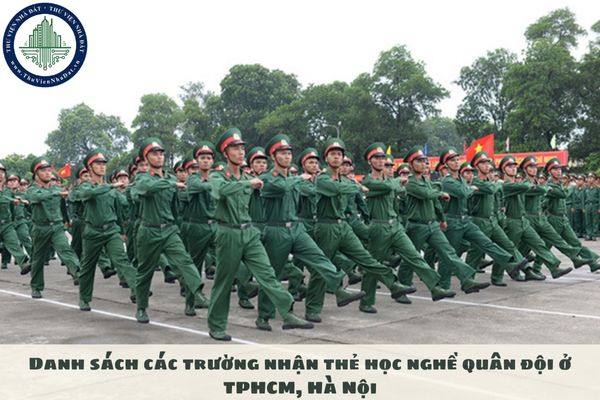 Danh sách các trường nhận thẻ học nghề quân đội ở TPHCM, Hà Nội