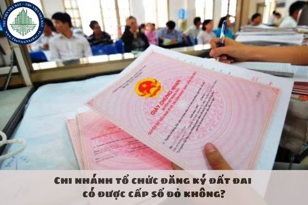Chi nhánh tổ chức đăng ký đất đai có được cấp sổ đỏ không?