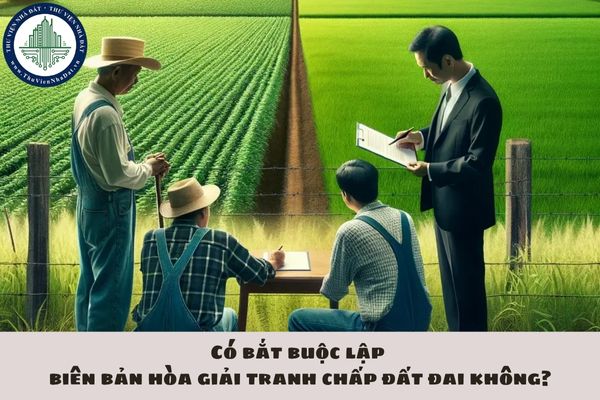 Có bắt buộc lập biên bản hòa giải tranh chấp đất đai không?