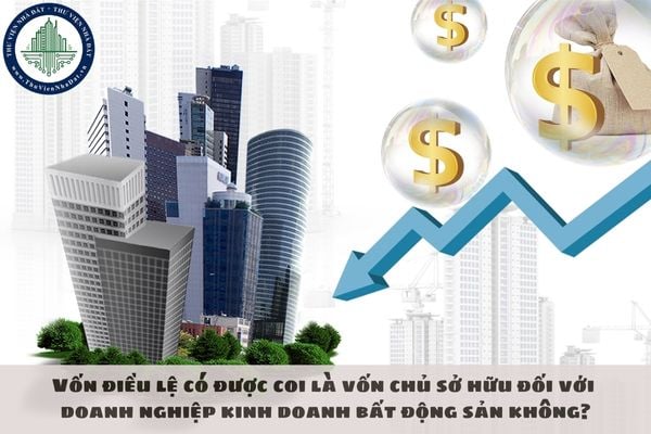 Vốn điều lệ có được coi là vốn chủ sở hữu đối với doanh nghiệp kinh doanh bất động sản không?