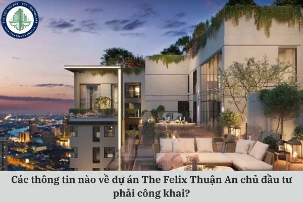 Các thông tin dự án The Felix Thuận An nào chủ đầu tư phải công khai?