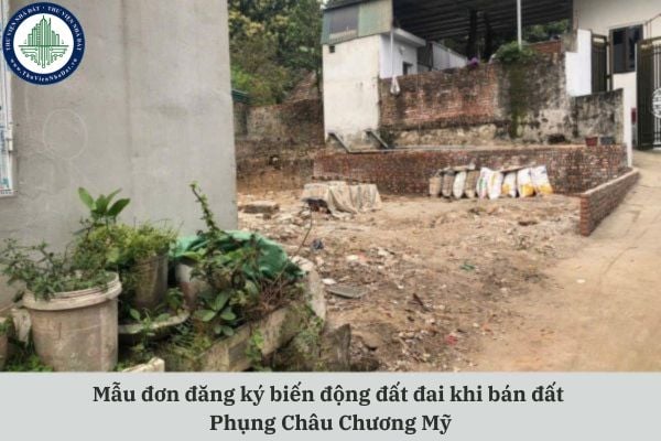 Mẫu đơn đăng ký biến động đất đai khi bán đất Phụng châu Chương Mỹ mới nhất 2025? Tải về mẫu đơn đăng ký biến động đất đai?