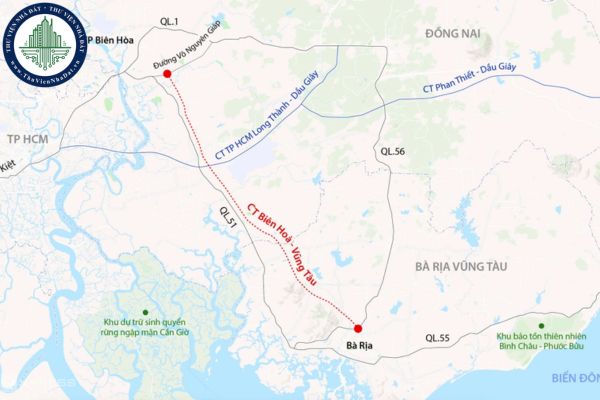 Bản đồ cao tốc Biên Hòa Vũng Tàu