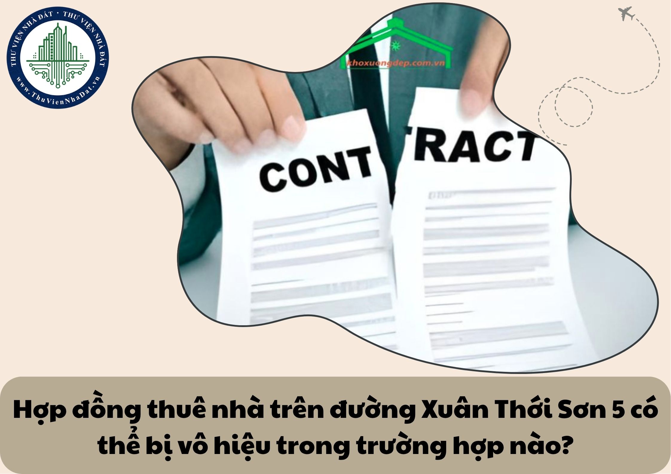 Hợp đồng thuê nhà trên đường Xuân Thới Sơn 5 có thể bị vô hiệu trong trường hợp nào?