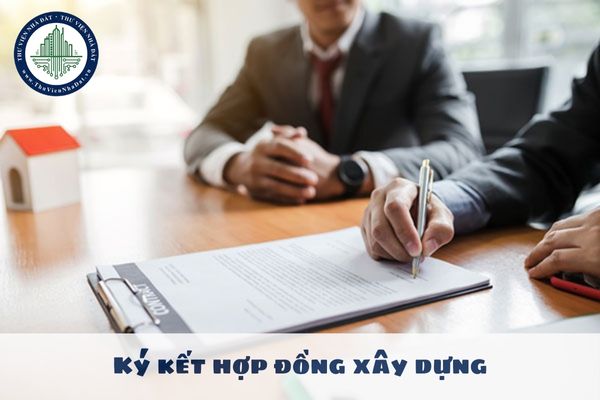 Ký kết hợp đồng xây dựng nằm trong công việc của giai đoạn nào trong trình tự đầu tư xây dựng?