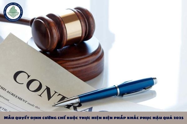 Mẫu quyết định cưỡng chế buộc thực hiện biện pháp khắc phục hậu quả 2025