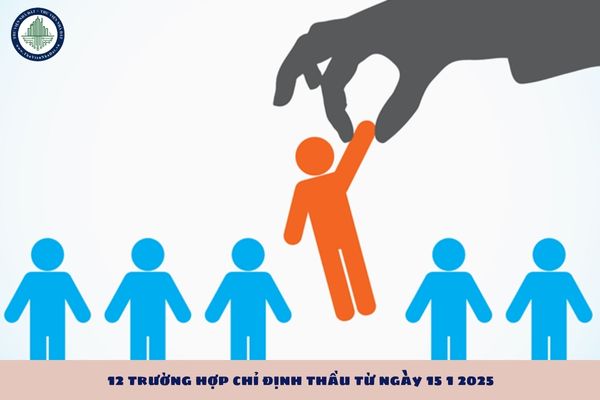 12 trường hợp chỉ định thầu từ ngày 15 1 2025