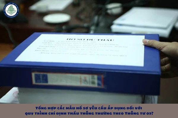 Tổng hợp các mẫu hồ sơ yêu cầu áp dụng đối với quy trình chỉ định thầu thông thường theo Thông tư 07?
