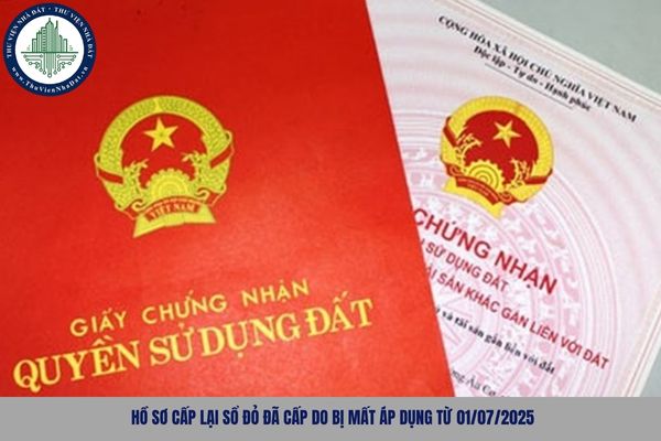 Hồ sơ cấp lại Sổ đỏ đã cấp do bị mất áp dụng từ 01/07/2025