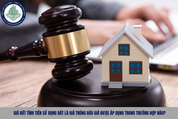 Giá đất tính tiền sử dụng đất là giá trúng đấu giá được áp dụng trong trường hợp nào?