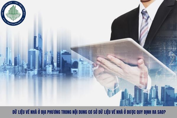 Dữ liệu về nhà ở địa phương trong nội dung cơ sở dữ liệu về nhà ở được quy định ra sao?