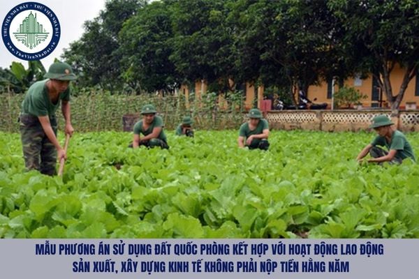Mẫu Phương án sử dụng đất quốc phòng kết hợp với hoạt động lao động sản xuất, xây dựng kinh tế không phải nộp tiền hằng năm