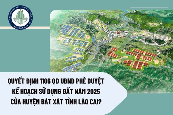 Quyết định 1106 QĐ UBND phê duyệt Kế hoạch sử dụng đất năm 2025 của huyện Bát Xát tỉnh Lào Cai?