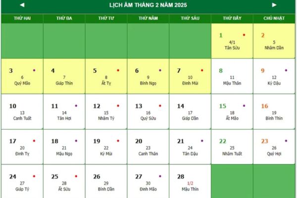 Tháng 2 năm 2025 có bao nhiêu ngày? Các ngày lễ dương lịch tháng 2 của Việt Nam 