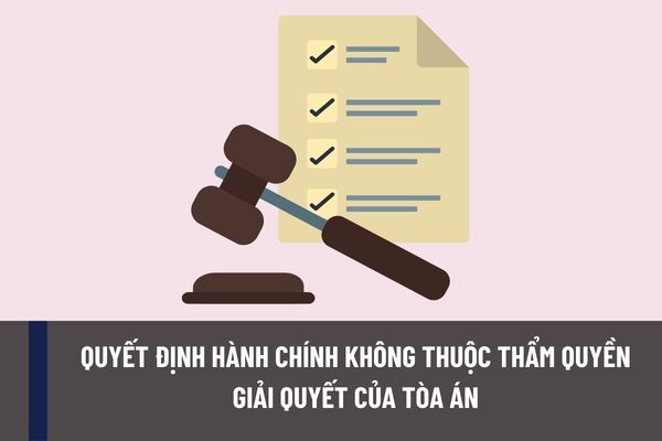 Quyết định hành chính nào không thuộc thẩm quyền giải quyết của Tòa án trong tố tụng hành chính?