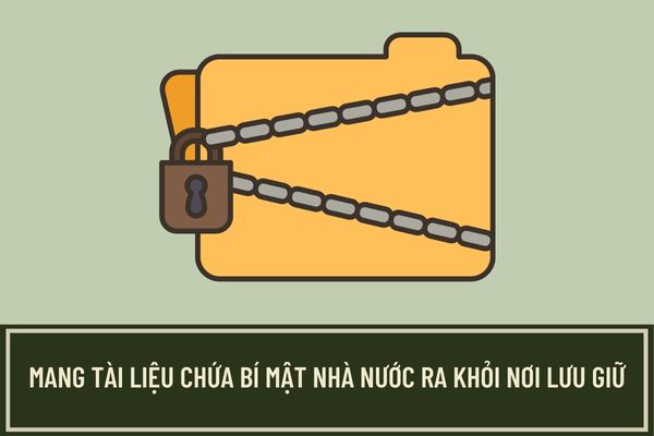 Việc mang tài liệu chứa bí mật nhà nước ra khỏi nơi lưu giữ phải tuân thủ những quy định nào? 