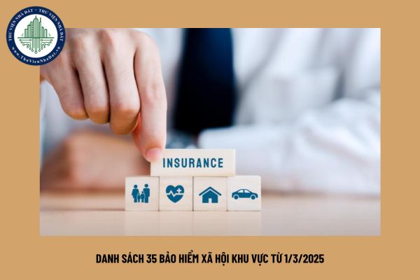 Danh sách 35 Bảo hiểm xã hội khu vực từ 1/3/2025