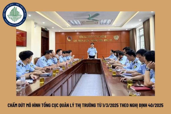 Chấm dứt mô hình Tổng cục Quản lý thị trường từ 1/3/2025 theo Nghị định 40/2025