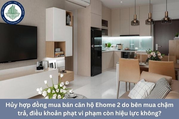Hủy hợp đồng mua bán căn hộ Ehome 2 do bên mua chậm trả, điều khoản phạt vi phạm còn hiệu lực không?