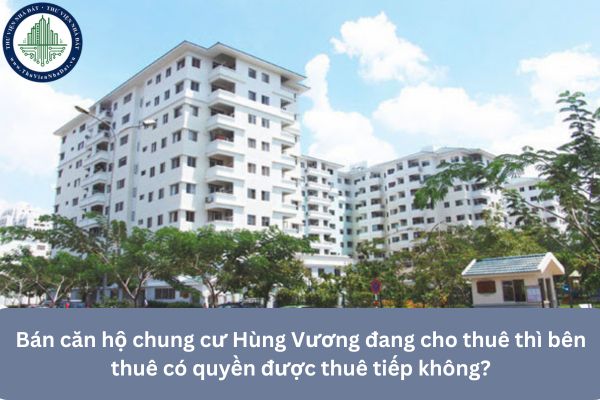 Bán căn hộ chung cư Hùng Vương đang cho thuê thì bên thuê có quyền được thuê tiếp không?
