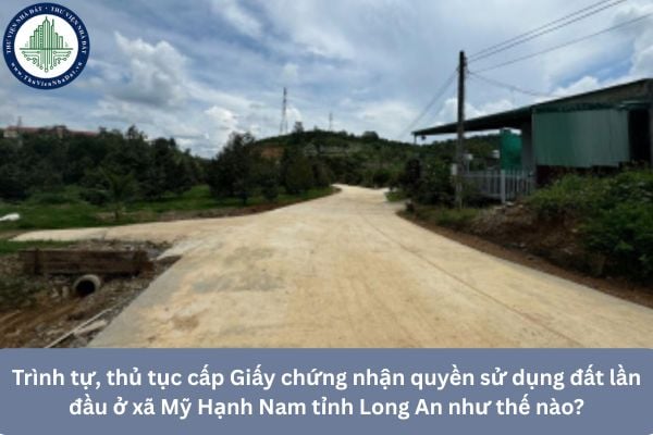 Trình tự, thủ tục cấp Giấy chứng nhận quyền sử dụng đất lần đầu ở xã Mỹ Hạnh Nam tỉnh Long An như thế nào? 