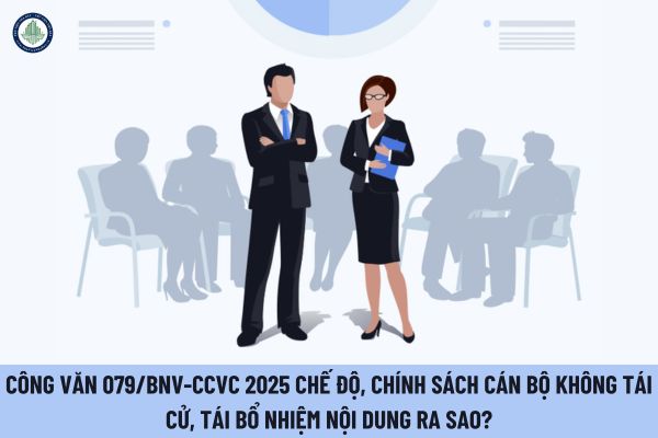 Công văn 079/BNV-CCVC 2025 chế độ, chính sách cán bộ không tái cử, tái bổ nhiệm nội dung ra sao?