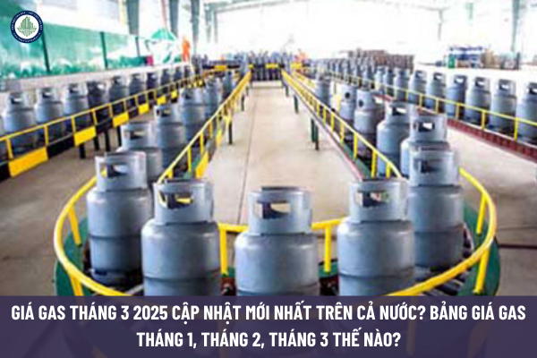 Giá gas tháng 3 2025 cập nhật mới nhất trên cả nước? Bảng giá gas tháng 1, tháng 2, tháng 3 thế nào?