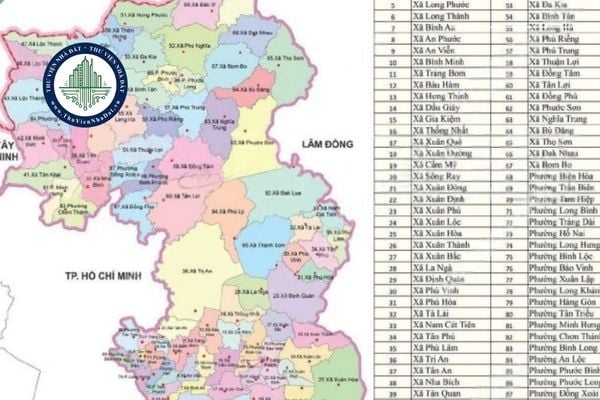 Cập nhật tên khu phố mới ở Đồng Nai mới từ 01/7/2025 sau sáp nhập