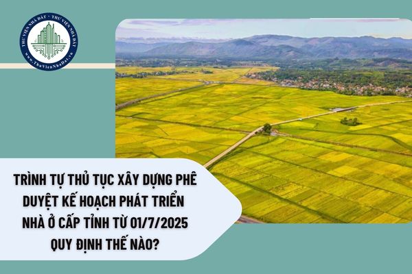 Trình tự thủ tục xây dựng, phê duyệt kế hoạch phát triển nhà ở cấp tỉnh từ 01/7/2025 quy định thế nào?