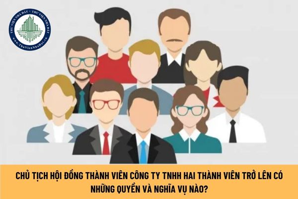 Chủ tịch Hội đồng thành viên công ty TNHH hai thành viên trở lên có những quyền và nghĩa vụ nào? (Hình từ Internet)